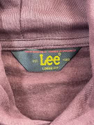 Lee Hoodie Bianco Logo Bordeaux Unisex L