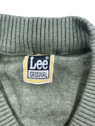 Lee Πλεκτή Ζακέτα Zip-Up Casual Χακί Ανδρική XL