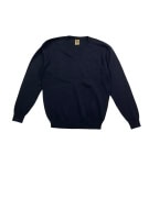 LEE Πλεκτό Sweater V-Neck Vintage Logo Μπλε Ανδρικό M–L