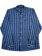 LEE Camicia slim fit a quadri blu/nero da uomo XXL
