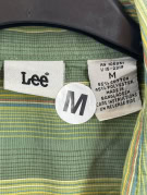LEE STRIPED SHIRT CLASSIC OLIVE WOMENS PRE OWNED M