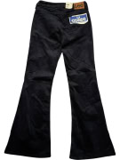 LEE VINTAGE BLACK CORDUROY FLARED / BELL BOTTOM TROUSERS - XS