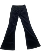 LEE VINTAGE BLACK CORDUROY FLARED / BELL BOTTOM TROUSERS - XS