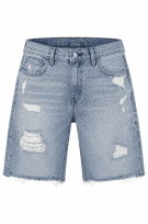 LEVI STRAUSS DENIM SHORTS DISTRESSED BLUE MENS PRE OWNED M