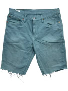 LEVI'S 511 DENIM SHORTS CUT-OFF TEAL GREEN UNISEX M