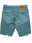 LEVI'S 511 DENIM SHORTS CUT-OFF TEAL GREEN UNISEX M