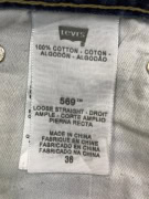 LEVI'S 569 DENIM SHORTS LOOSE STRAIGHT BLUE UNISEX XL
