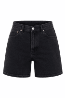 LEVIS DENIM SHORTS CLASSIC WASHED BLACK WOMAN PRE OWNED M
