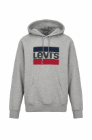 LEVIS HOODIE GRAPHIC GREY MENS PRE OWNED S