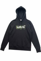 LEVIS HOODIE STREETWEAR ΜΑΥΡΟ UNISEX PRE OWNED XS