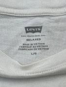 LEVIS T SHIRT MINIMAL OFF WHITE MENS PRE OWNED L