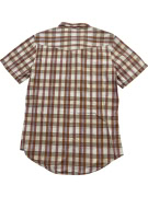 Levi's Short Sleeve Shirt Slim Fit Plaid Beige-White-Red Women's M