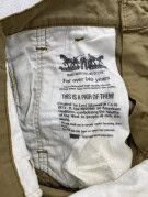 LEVIS CARGO PANTS UTILITY KHAKI MENS PRE OWNED L