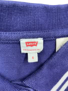 LEVI\'S POLO BLU UOMO CON DETTAGLIO A RIGHE SUL COLLETTO S