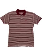 LEVI\'S polo a righe con logo bordeaux-bianco da uomo M