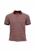 LEVI\'S polo a righe con logo bordeaux-bianco da uomo M