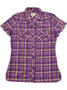 LEVI'S Short Sleeve Plaid Shirt Casual Purple Men's S