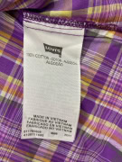 LEVI'S Short Sleeve Plaid Shirt Casual Purple Men's S