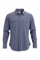 LEVI'S ΠΟΥΚΑΜΙΣΟ WESTERN VINTAGE STYLE ΜΕ LOGO TAB ΜΠΛΕ ΡΙΓΕ ΓΥΝΑΙΚΕΙΟ L
