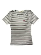 LEVI\'S T-SHIRT CASUAL CON LOGO RED TAB A RIGHE DA DONNA XXS-XS