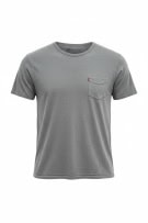 LEVI\'S T-SHIRT CON TASCHINO CASUAL RED TAB GRIGIO DA UOMO LARGE