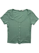 LEVI'S T-Shirt Ribbed Cardigan Style Sage Green Γυναικείο Medium