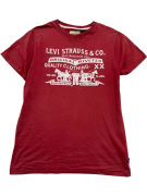 LEVI'S T-Shirt Two Horse Logo Vintage Κόκκινο Unisex Small (16)