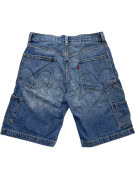 LEVIS DENIM CARPENTER SHORTS WORKWEAR WASHED BLUE MENS PRE OWNED S