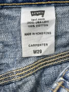 LEVIS DENIM CARPENTER SHORTS WORKWEAR WASHED BLUE MENS PRE OWNED S