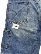 LEVIS DENIM CARPENTER SHORTS WORKWEAR WASHED BLUE MENS PRE OWNED S