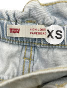 LEVIS JEANS PAPERBAG WASHED AZZURRO CHIARO DONNA PRE OWNED XS