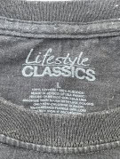 LIFESTYLE CLASSICS T SHIRT GRAPHIC RETRO ΜΑΥΡΟ ΑΝΤΡΙΚΟ PRE OWNED L