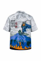 LIONS RICH SHIRT GRAPHIC GREY MEN PRE OWNED L