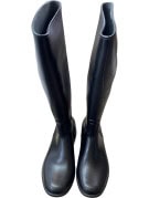 LIU JO RAIN BOOTS MINIMAL BLACK WOMENS PRE OWNED EU 38