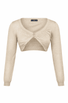 LIU JO ΠΛΕΚΤΟ CROPPED ΜΠΕΖ ΓΥΝΑΙΚΕΙΟ PRE OWNED M