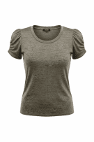 Liu Jo T-Shirt Melange Logo Χακί Γυναικείο M-L