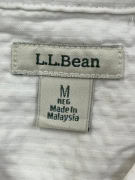 L.L. BEAN SEERSUCKER SHIRT WHITE WOMEN'S M