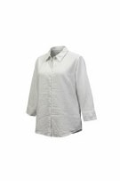 L.L. BEAN SEERSUCKER SHIRT WHITE WOMEN'S M