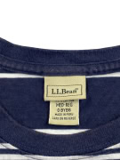L.L. BEAN T-SHIRT A RIGHE STILE VINTAGE BLU/BIANCO UNISEX S usata