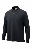 L.L.Bean Γκρι Μακρυμάνικο Polo Shirt