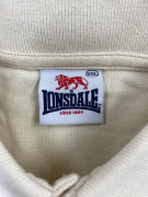 LONSDALE ΜΠΛΟΥΖΑ POLO ΜΑΚΡΥΜΑΝΙΚΗ VINTAGE LOGO BEIGE ΑΝΔΡΙΚΗ XXL