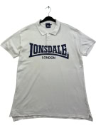 Lonsdale Polo Μπλούζα Logo Λευκό UNISEX XXL