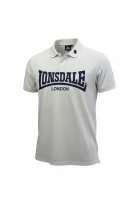 Lonsdale Polo Μπλούζα Logo Λευκό UNISEX XXL