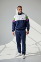 LOTTO VINTAGE TRACKSUIT SET WITH LOGO TAPING BLUE/WHITE MEN'S XL