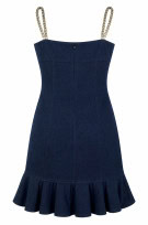 LUISA SPAGNOLI ΦΟΡΕΜΑ ΜΙΝΙ NAVY ΓΥΝΑΙΚΕΙΟ PRE OWNED