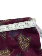 Luisa Spagnoli Leaf Print Midi Skirt Burgundy Women's XL