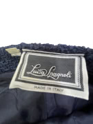 Luisa Spagnoli Gonna midi blu effetto tweed da donna XL