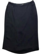 LUISA SPAGNOLI SKIRT MINIMAL BLACK WOMEN PRE OWNED XL