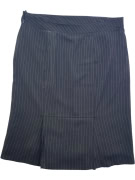LUISA SPAGNOLI PINSTRIPE SKIRT BLACK WOMEN'S XXL