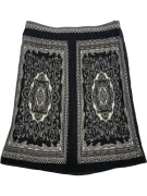 LUISA SPAGNOLI GONNA PLISSETTATA FANTASIA BAROCCA NERO/BIANCO DONNA XXL
